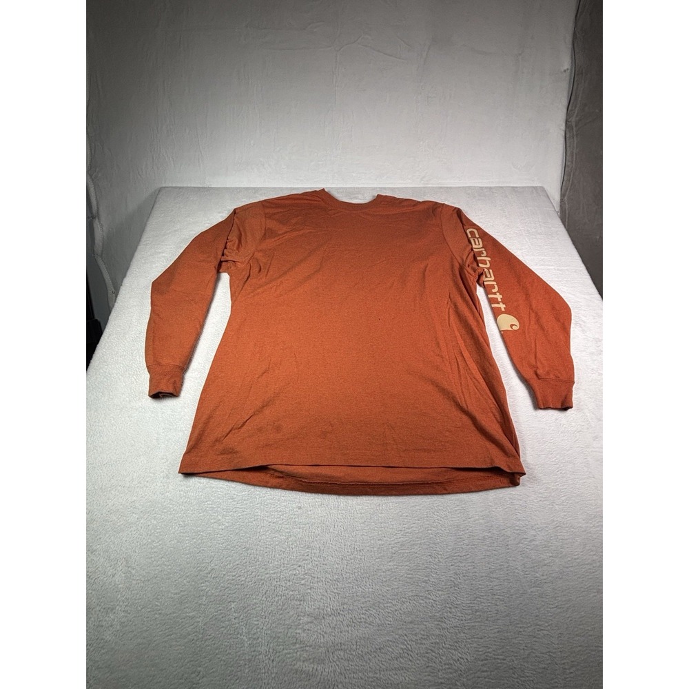 Carhartt Mens Loose Fit Heavyweight Long Sleeve T Shirt Orange XL K87 Outdoor